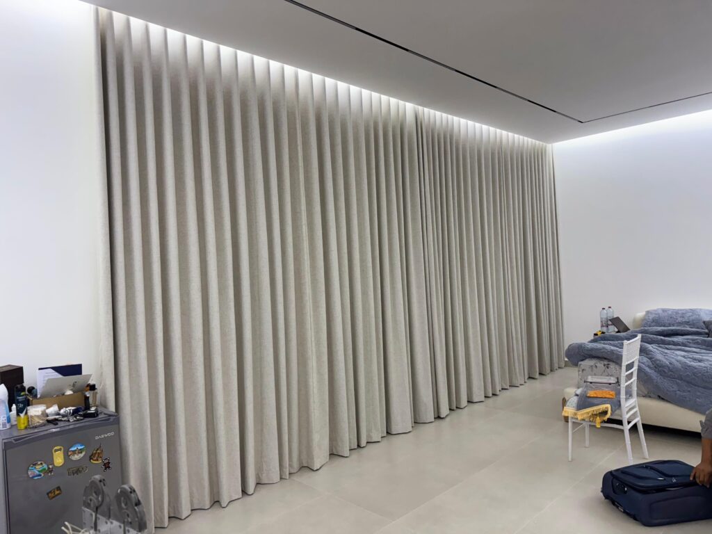 Ripple fold curtains uae